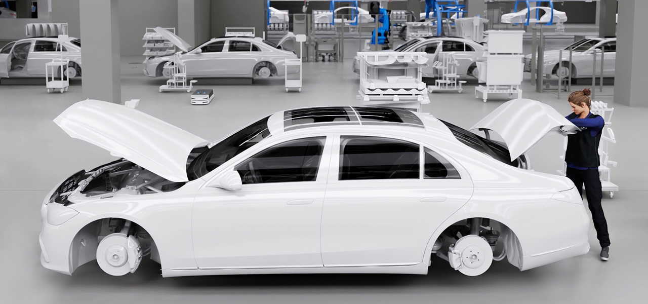 Plattform für die Planung und Gestaltung von Fertigungs- und Montageanlagen bei Mercedes-Benz